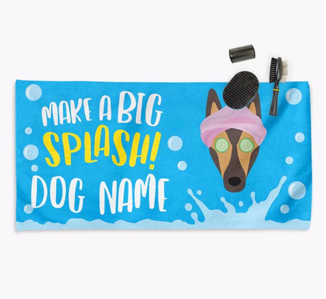 Personalised 'Make a BIG Splash' Towel for your {breedCommonName}